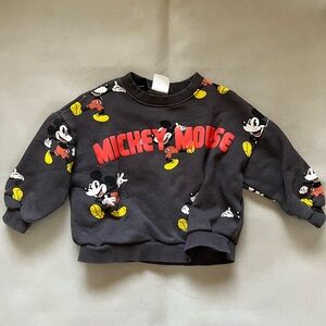 Zara black Mickey sweatshirt